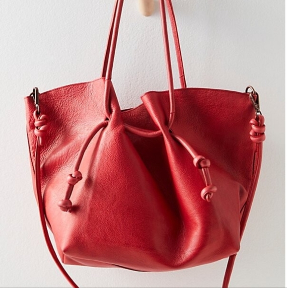 NWT Free People Head Over Heels Tote Women's Bag Red $178 Y2K Vibes